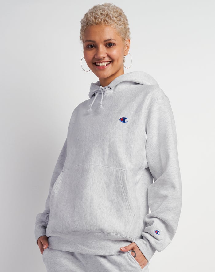 Champion Hoodie Dames - Grijs - Reverse Weave Boyfriend ( 347120-SAY )